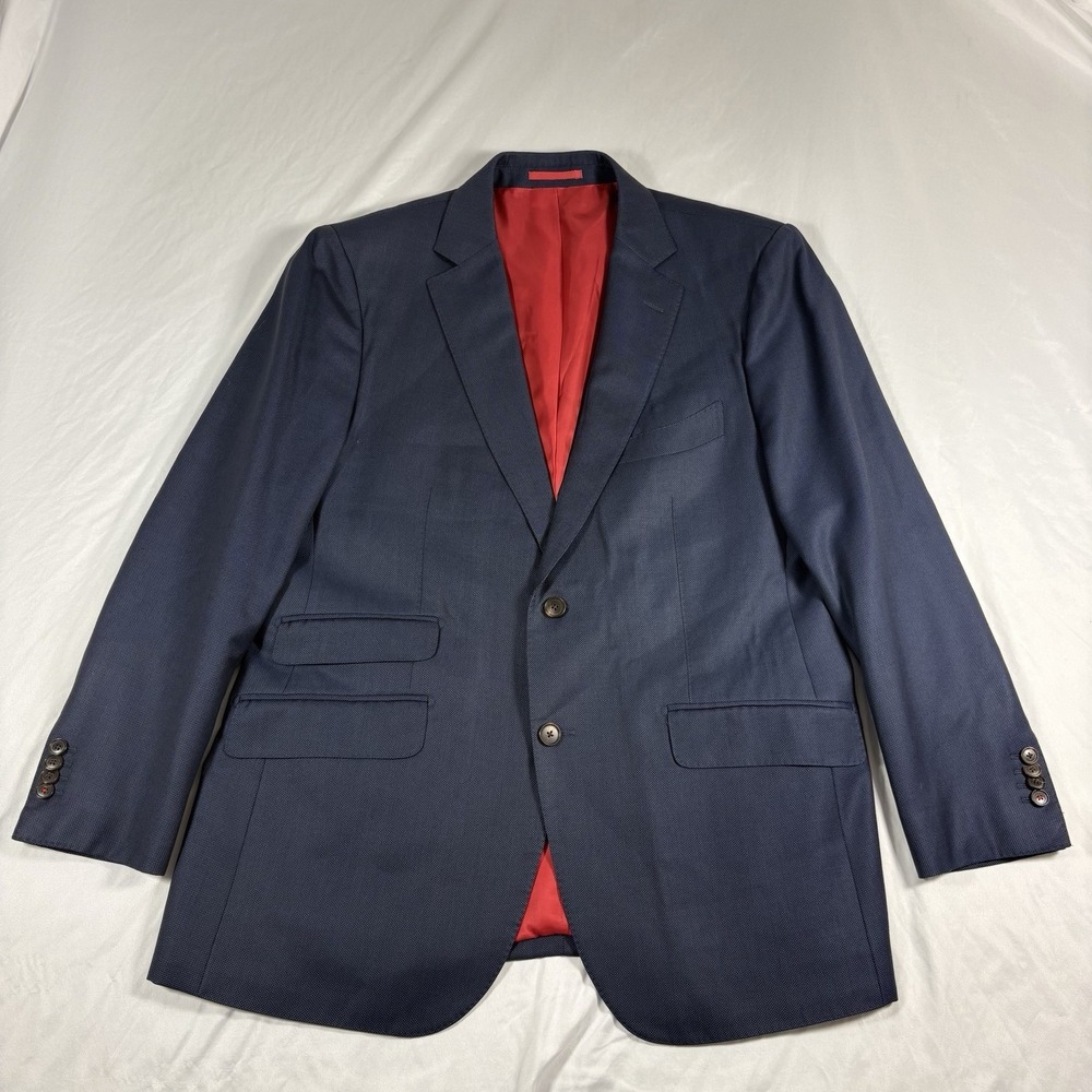 SuitSupply Sienna Navy Blue Wool Blazer‎ Vitale Barberis Canonico 46R